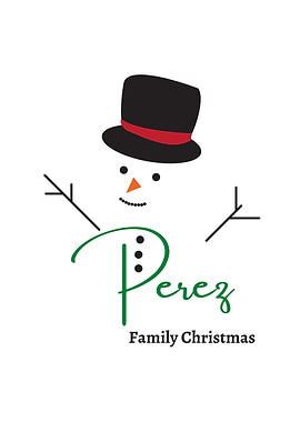 Perez Family Christmas Snowman