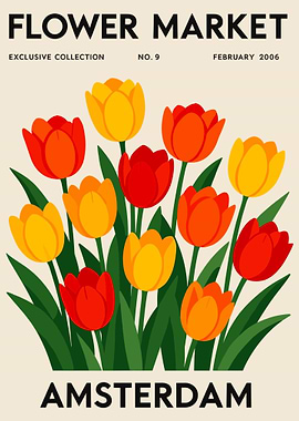 Flower Market Amsterdam Poster