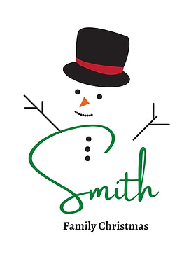 Snowman Family Christmas