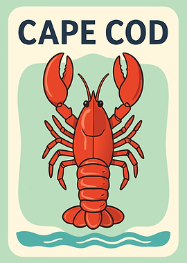 Cape Cod Lobster Illustration