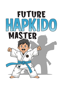 Future Hapkido Master Cartoon Illustration