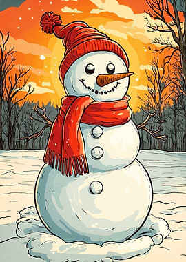 Cartoon Snowman