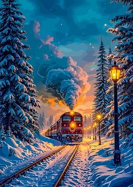 Winter Train Journey