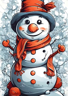 Cartoon Snowman