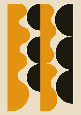 Abstract Geometric Floral Flow – Retro Minimalism