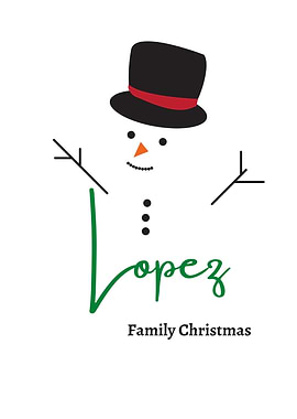 Lopez Family Christmas Snowman