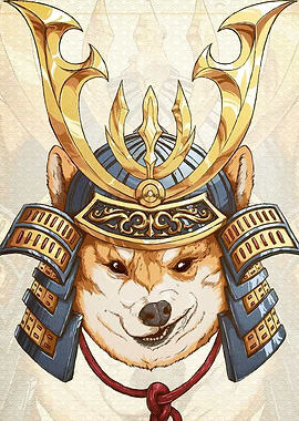 Samurai Shiba Inu Warrior