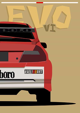 Evo VI Rally Car Illustration