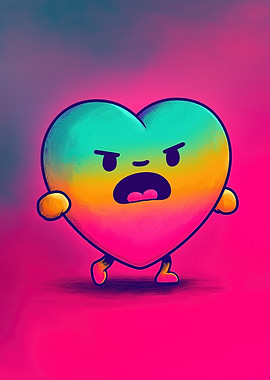 Angry Heart Cartoon
