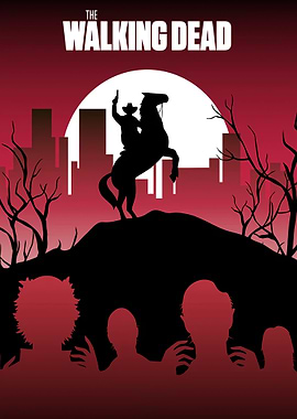 The Walking Dead Silhouette Poster