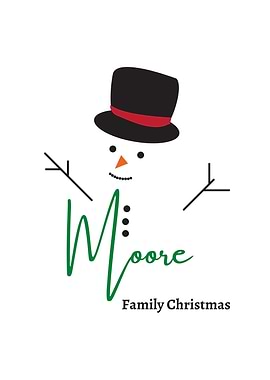 Moore Family Christmas Snowman