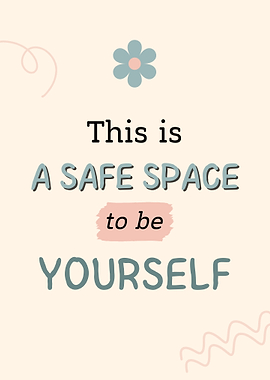 Safe Space Typography Art