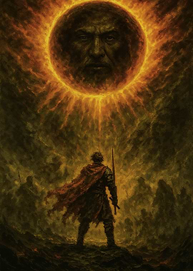 Warrior Facing the Sun God