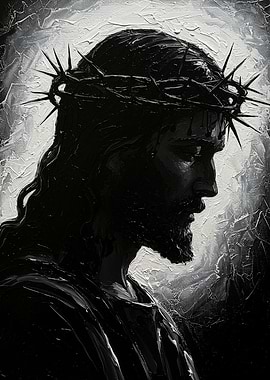 Jesus Christ Crown of Thorns Portrait