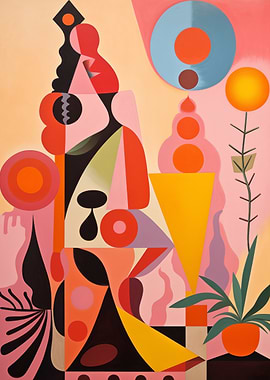 Abstract Geometric Floral