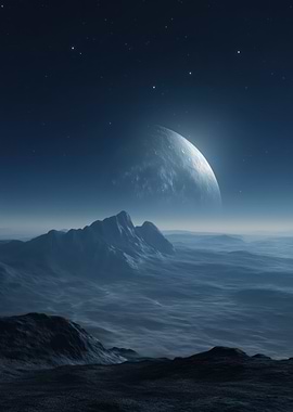 Blue Alien Landscape