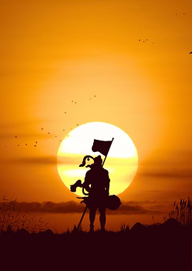 Hanuman Silhouette at Sunset