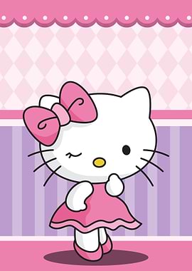 Hello Kitty in Pink Dress
