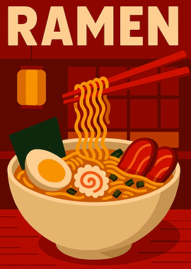 Ramen Bowl Illustration