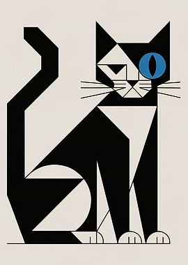 Geometric Cat Minimalist