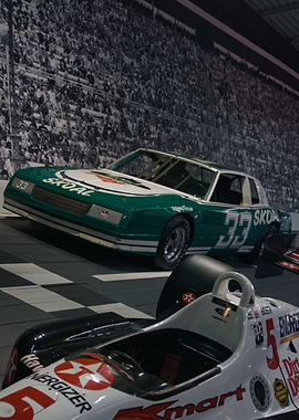 Vintage Race Cars Display