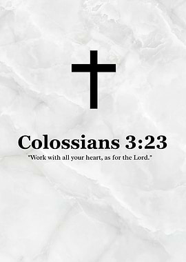Colossians 3:23 Bible Verse Scripture Art
