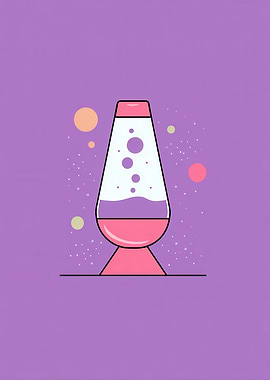 Retro Lava Lamp Illustration