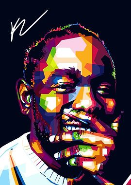 Kendrick Lamar Pop Art Portrait