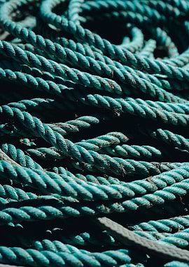 Coiled Blue Rope Texture