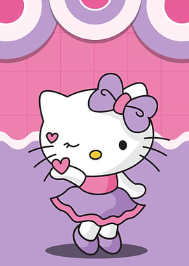 Hello Kitty in Purple Dress
