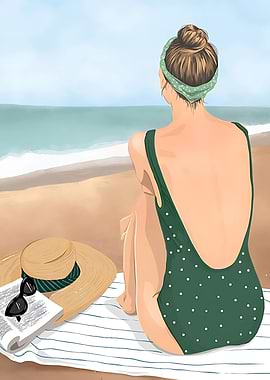 Serene Summer Day at the Beach