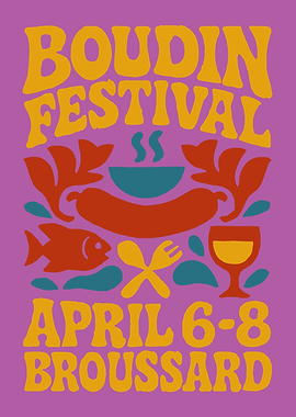 Boudin Festival Broussard Poster