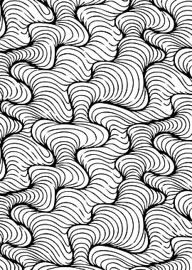 Abstract Black and White Line Pattern