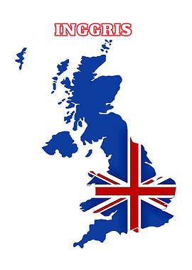 England Map with Union Jack