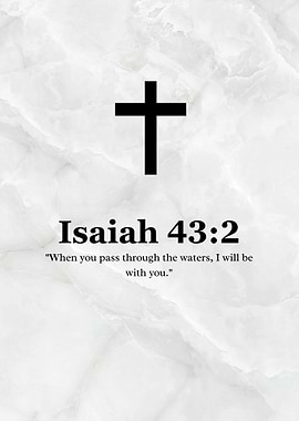 Isaiah 43:2 Bible Verse Art