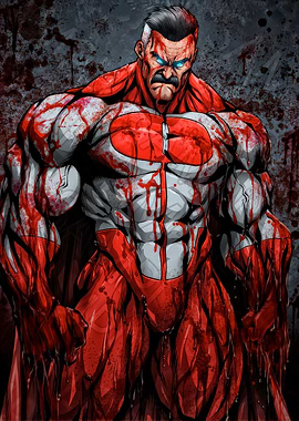 Omni-Man Bloodied and Intense