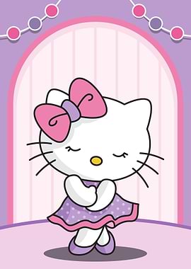 Hello Kitty in Purple Dress