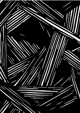 Abstract Black and White Line Pattern