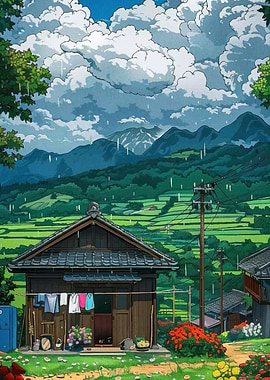 Rainy Day Rural Japan