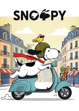 Snoopy on Scooter in Paris