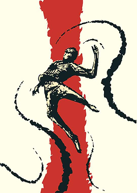 Abstract Figure in Motion