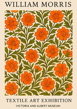 William Morris Textile Art Exhibition Poster