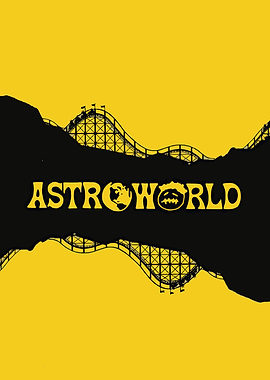 Astroworld Rollercoaster Yellow and Black