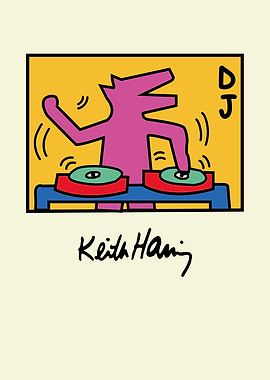 Keith Haring DJ Artwork