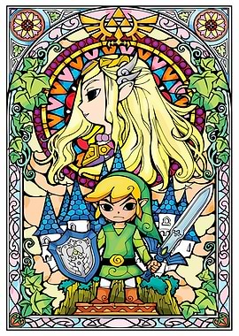 Wind Waker Stained Glass Art