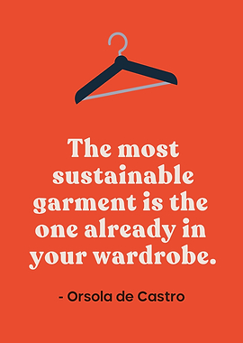 Sustainable Fashion Quote with Hanger