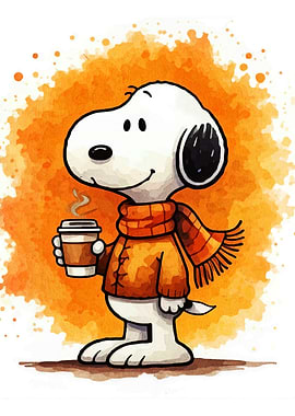Snoopy with Coffee