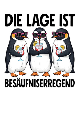 Penguins with Cocktails and Sunglasses