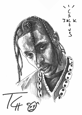 Travis Scott Portrait Sketch