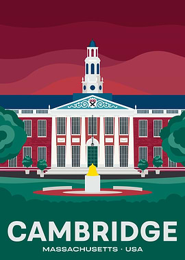 Cambridge Massachusetts Illustration
